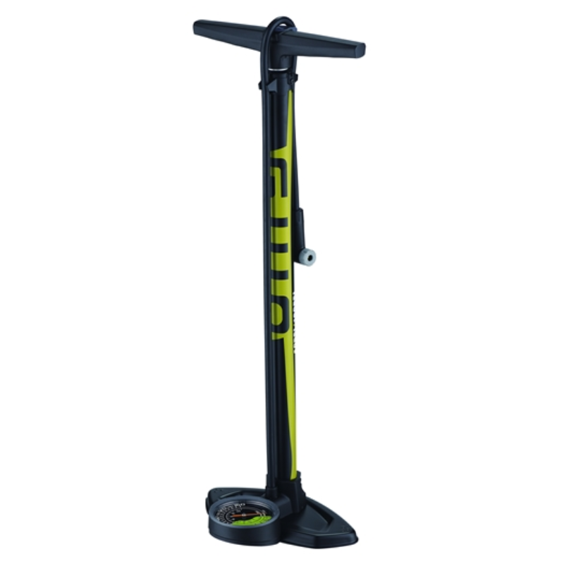 Inflador de pie acero c/manometro doble escala HP/HV